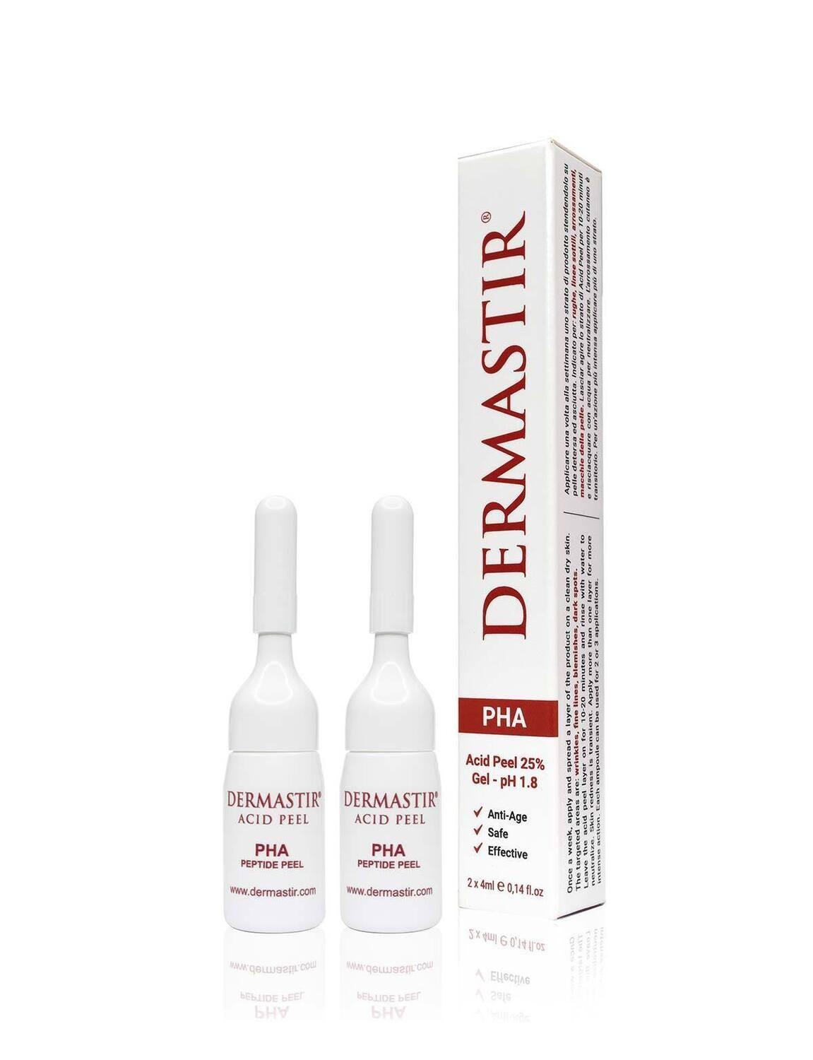 Dermastir Pha Acid Peel 25% Gel PH 1.8 + Free Fan Brush